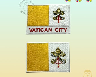 Rome Vatican Crest Badge IRON ON or SEW ON APPLIQUE Patch Souvenir Rome Vatican Crest Badge IRON ON or SEW ON APPLIQUE Patch Souvenir