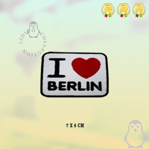 I Love Berlin Patch Embroidered Iron On Patch Sew On Badge Applique