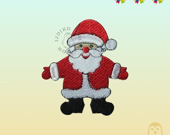 Merry Christmas Father Christmas Iron / Sew on Full Embroidered Patch Appliqués Badge - Ireland