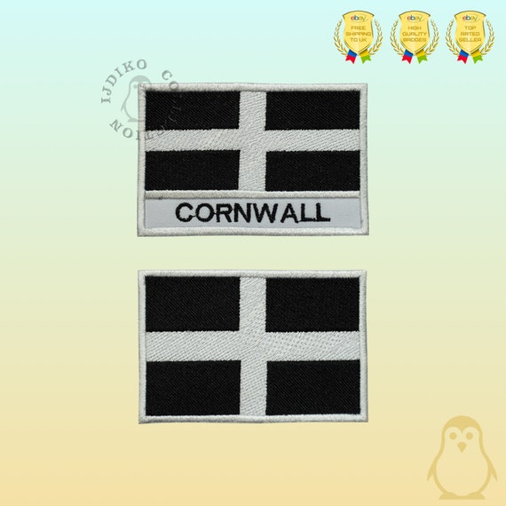 Cornwall County Flag Patch Iron On Patch Sew On Badge Embroidered Patch