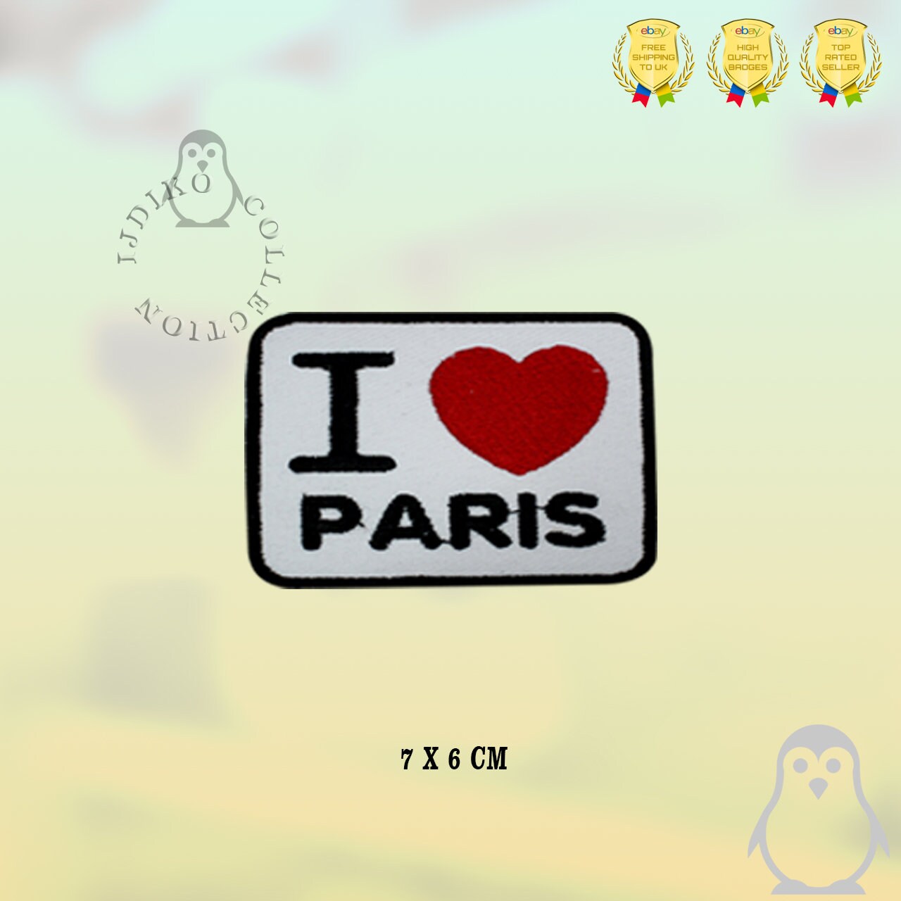 Patch Ricamata I Love Paris: Cuore Rosso Francese, Stemma Da Stirare O Cucire Su Vestiti E Borse - 2