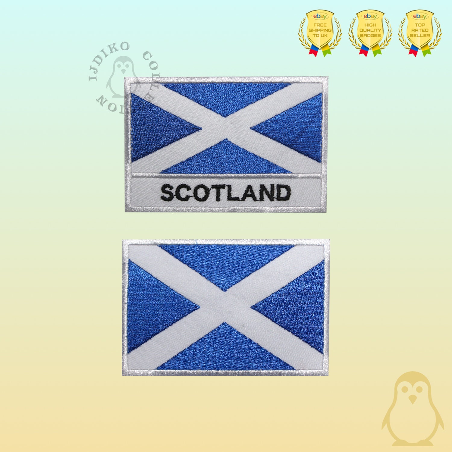Everflag Patch Schottland Wappen – Gestickter Aufnäher Zum Bügeln Oder Nähen