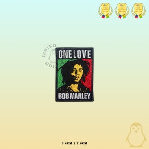 BOB Marley One love Rasta Flag Embroidered Iron On Sew On Patch Badge