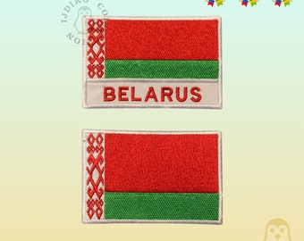 Belarus National Flag Embroidered Iron On Patch Sew On Badge Applique