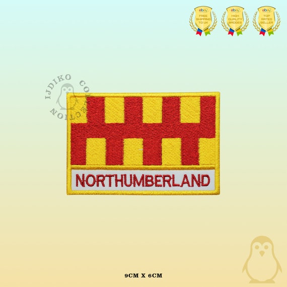 Buy UK NORTHUMBERLAND County Flag Embroidered Iron On Patch Sew On Badge Applique For Clothes Etc Online In India - Foto 11