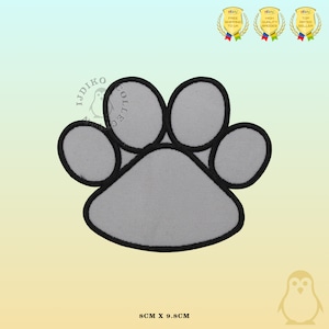 Dog Paw Embroidered Iron On Patch Sew On Badge Applique