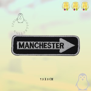Manchester Arrow Patch Embroidered Iron On Patch Sew On Badge Applique