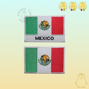 Mexico National Flag Embroidered Iron On Patch Sew On Badge Applique