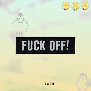 Fuck Off Words Text Slogan Patch Embroidered Iron On Patch Sew On Badge Applique