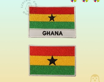 Ghana National Flag Embroidered Iron On Patch Sew On Badge Applique