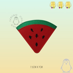 Watermelon Slice Fruit Patch Embroidered Iron On Patch Sew On Badge Applique