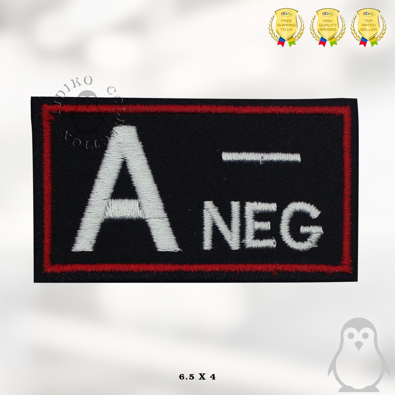 Mimetica Vegetata Italiana Militare Toppa Gruppo Sanguigno 0 Negativo Rettangolare Ricamata 5x2 5 - Foto 7