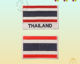 Thailand National Flag Embroidered Iron On Patch Sew On Badge Applique