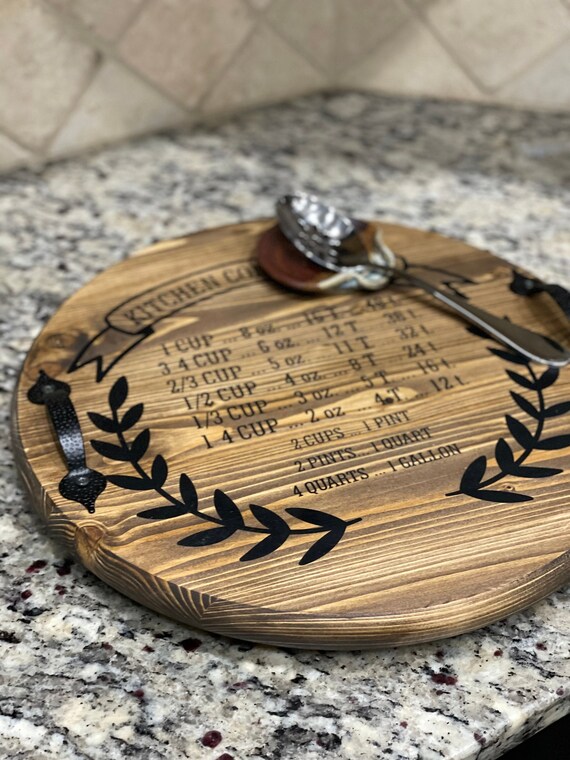Kitchen Lazy Susan Conversion Chart Tray | Etsy