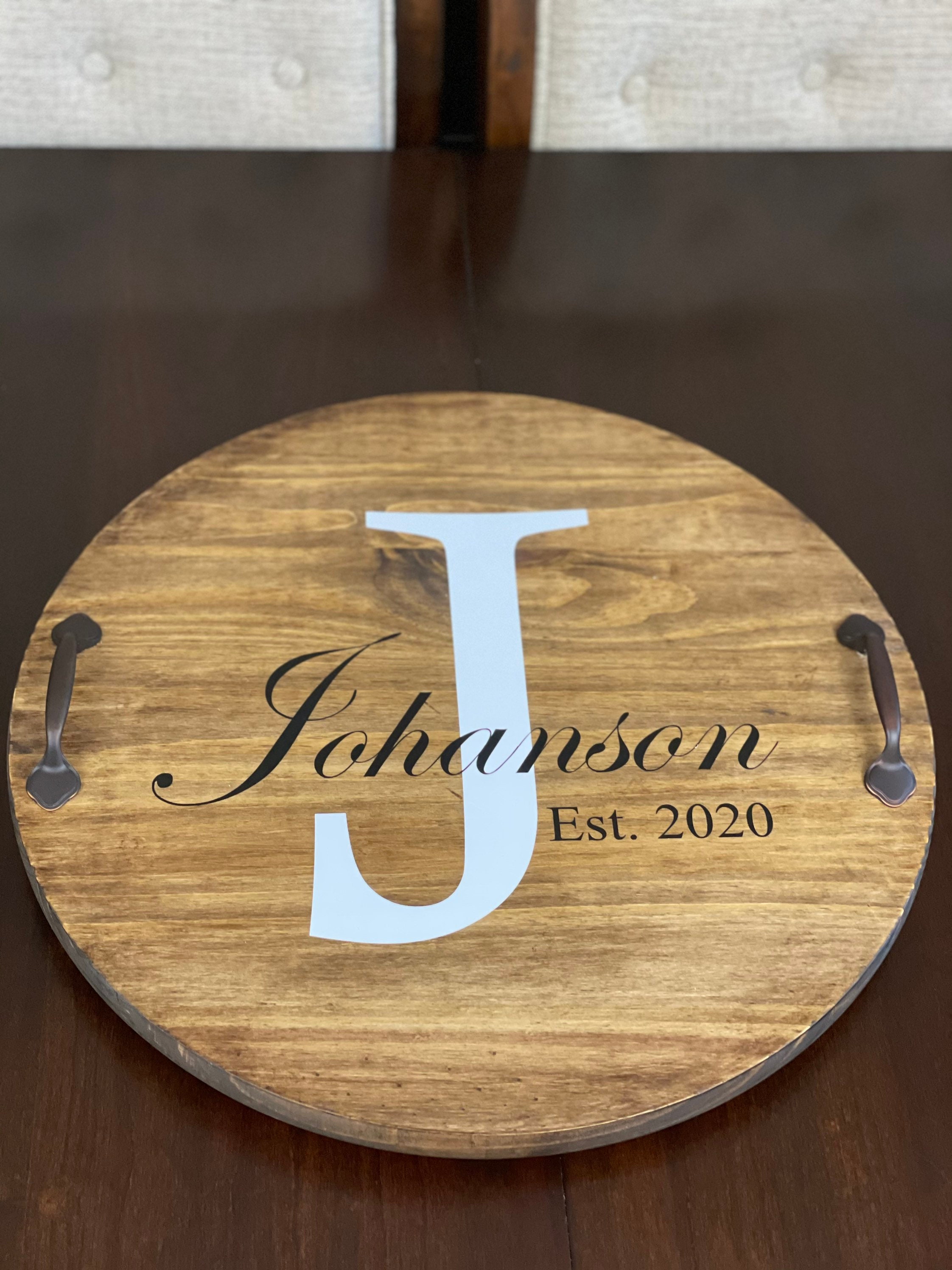 Lazy Susan Tray Personalized Etsy