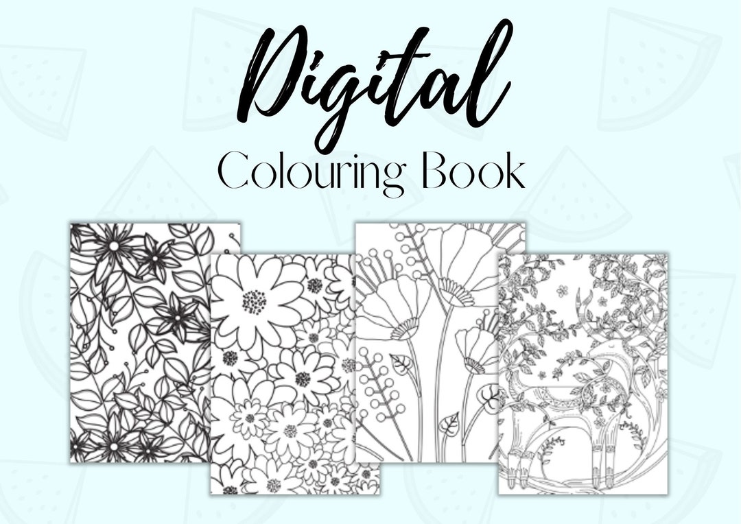 Digital Colouring Book Etsy UK