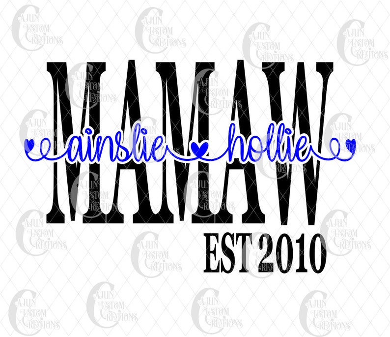 Download Mother's Day Mamaw Shirt svg png design file EST | Etsy