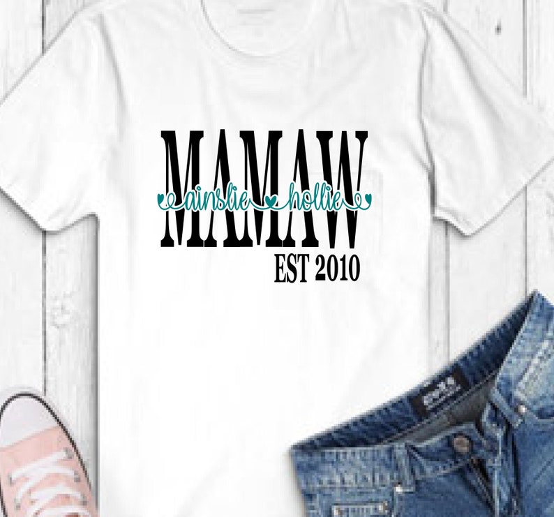 Download Mother's Day Mamaw Shirt svg png design file EST | Etsy
