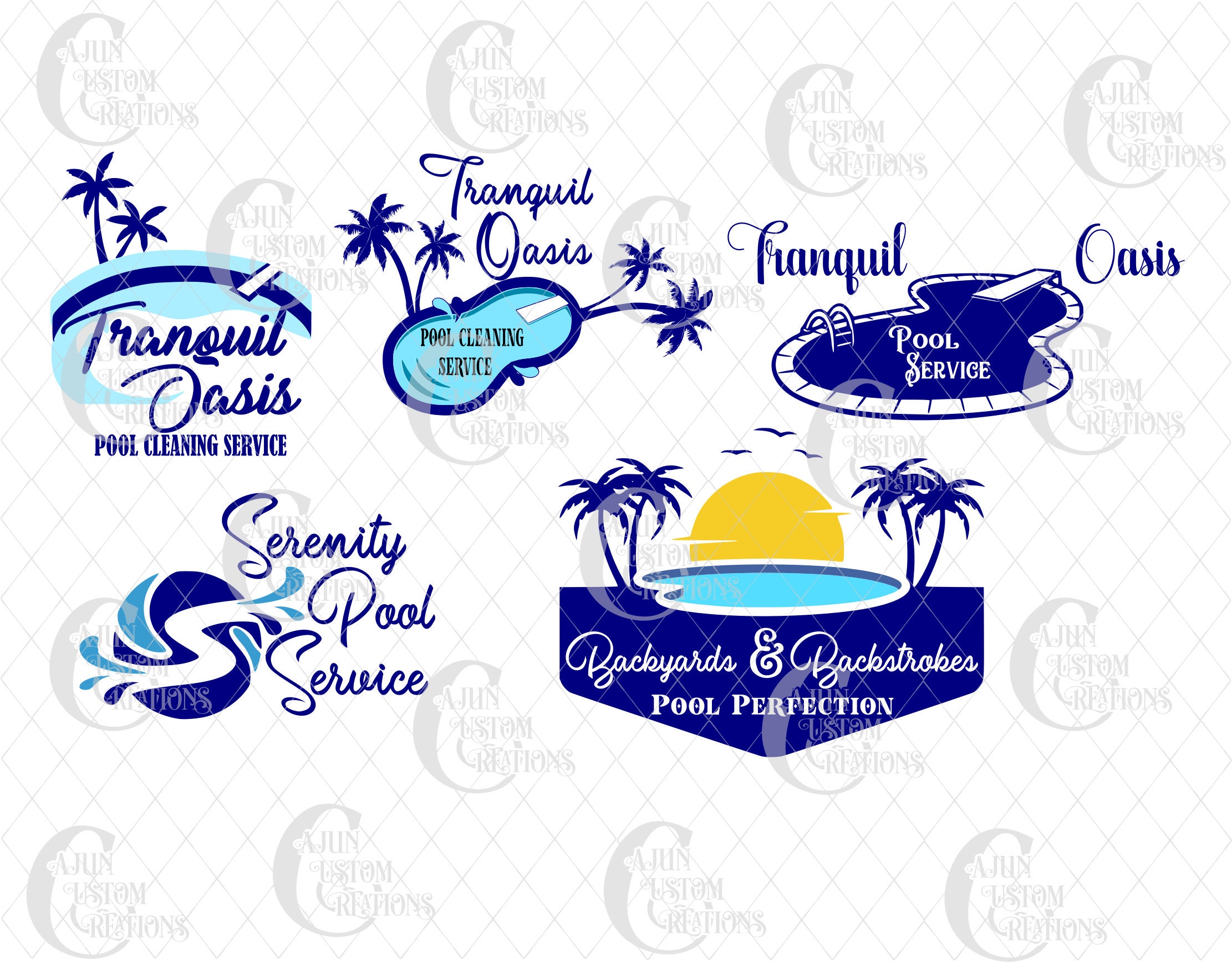Download Logo Designs Pool Company Pool Cleaner Svg Download File Etsy