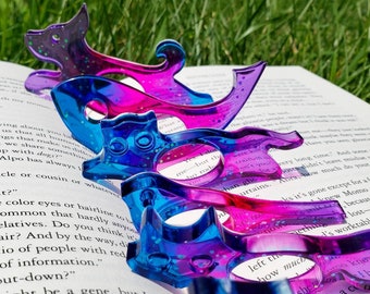 Handmade Resin Book Page Holder: Unique Book Thumb Ring