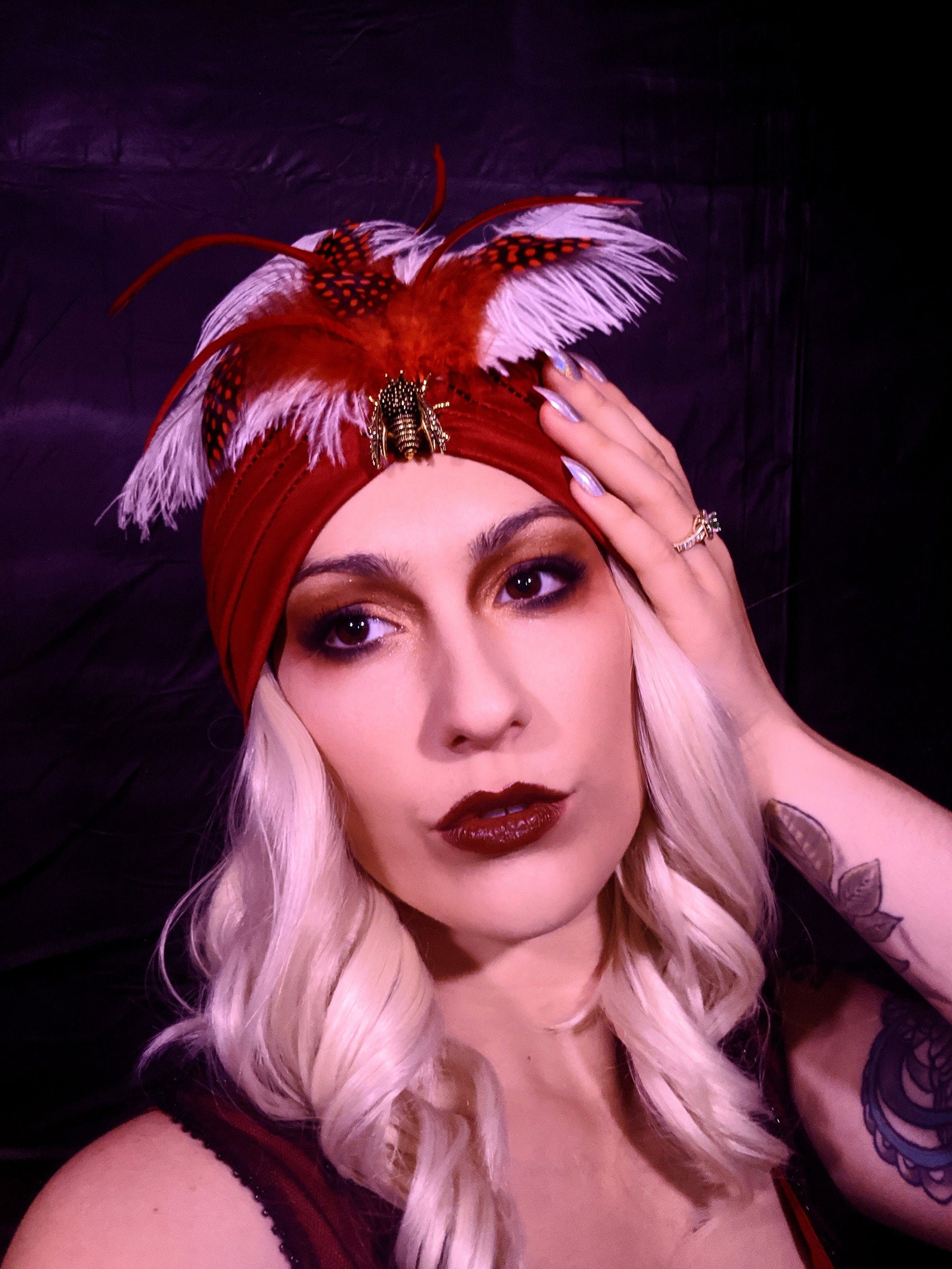 1920s headpiece black