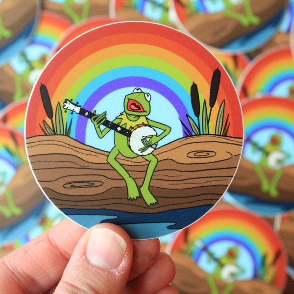 Kermit Rainbow Connection Vinyl Sticker