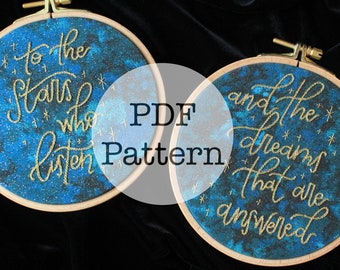 PDF Embroidery Pattern: To the Stars