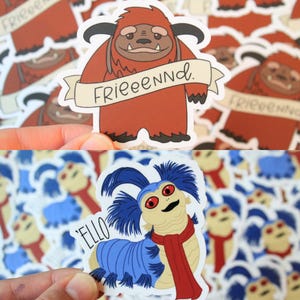 Labyrinth Ludo and Worm Vinyl Stickers