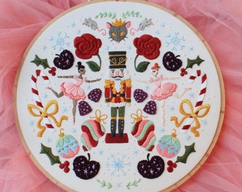 Nutcracker Suite Hand-Embroidered Hoop