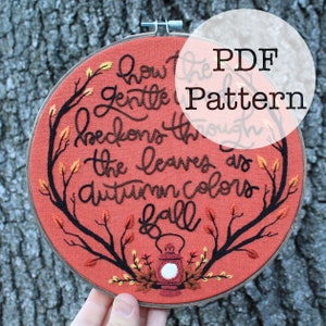 PDF Embroidery Pattern: Autumn Colors Fall, Over the Garden Wall, OtGW