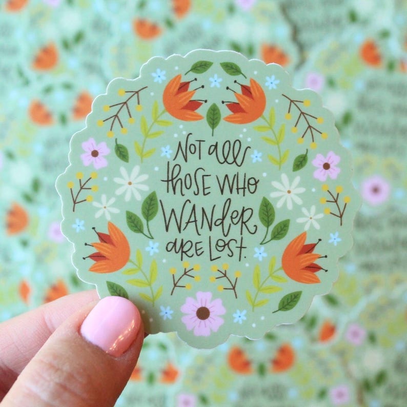 Lord of the Rings, Hobbit, LotR Vinyl Stickers Wander Floral