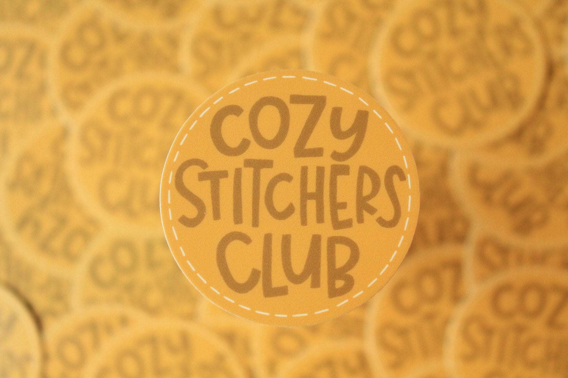 Cozy Stitchers Club Vinyl Sticker - Etsy