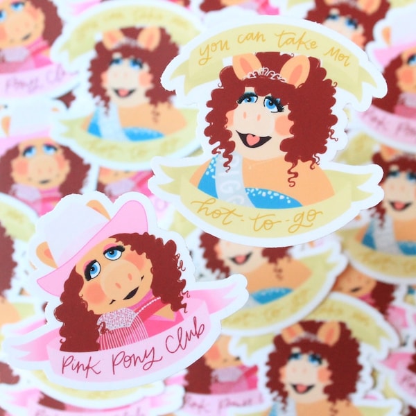 Miss Piggy Chappell Roan Vinyl Stickers