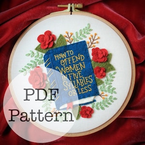 PDF Embroidery Pattern: How to Offend Women, Swan Princess