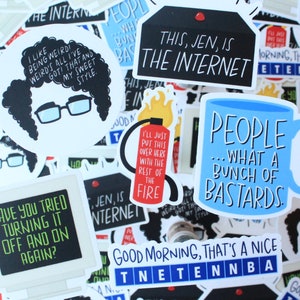 IT Crowd Quote Vinyl Stickers, 6 Styles