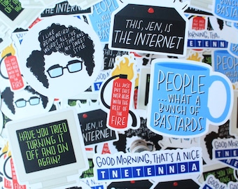 IT Crowd Quote Vinyl Stickers, 6 Styles