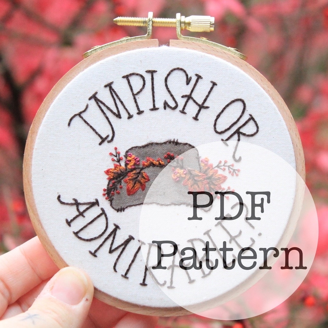 PDF Embroidery Pattern: Impish or Admirable the Office - Etsy