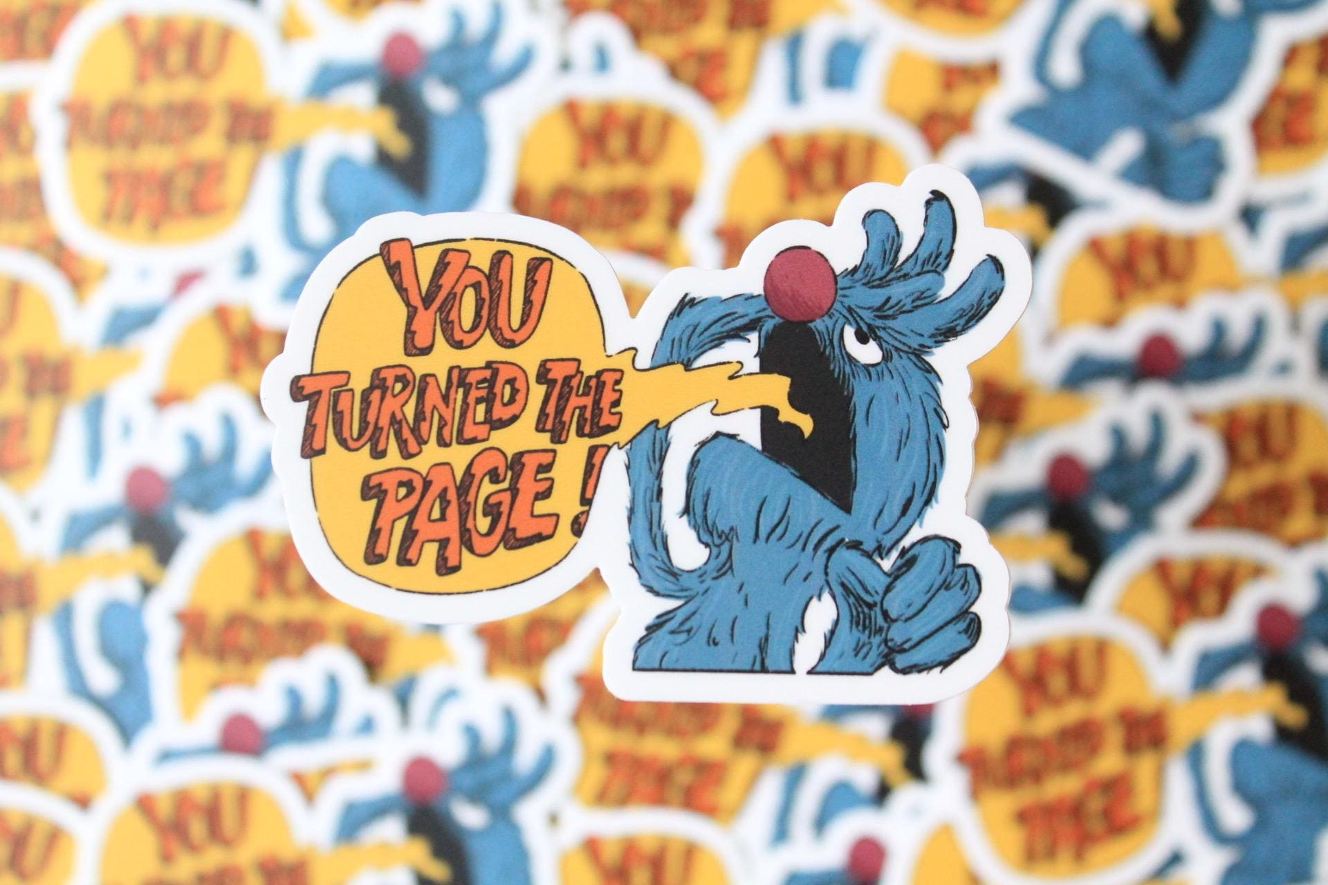 Monster at the End of This Book Vinyl Sticker - Etsy