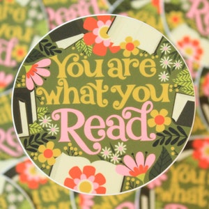 You Are What You Read Vinyl Sticker