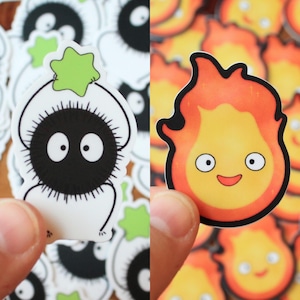 Sprite and Fire Demon Small Vinyl Stickers