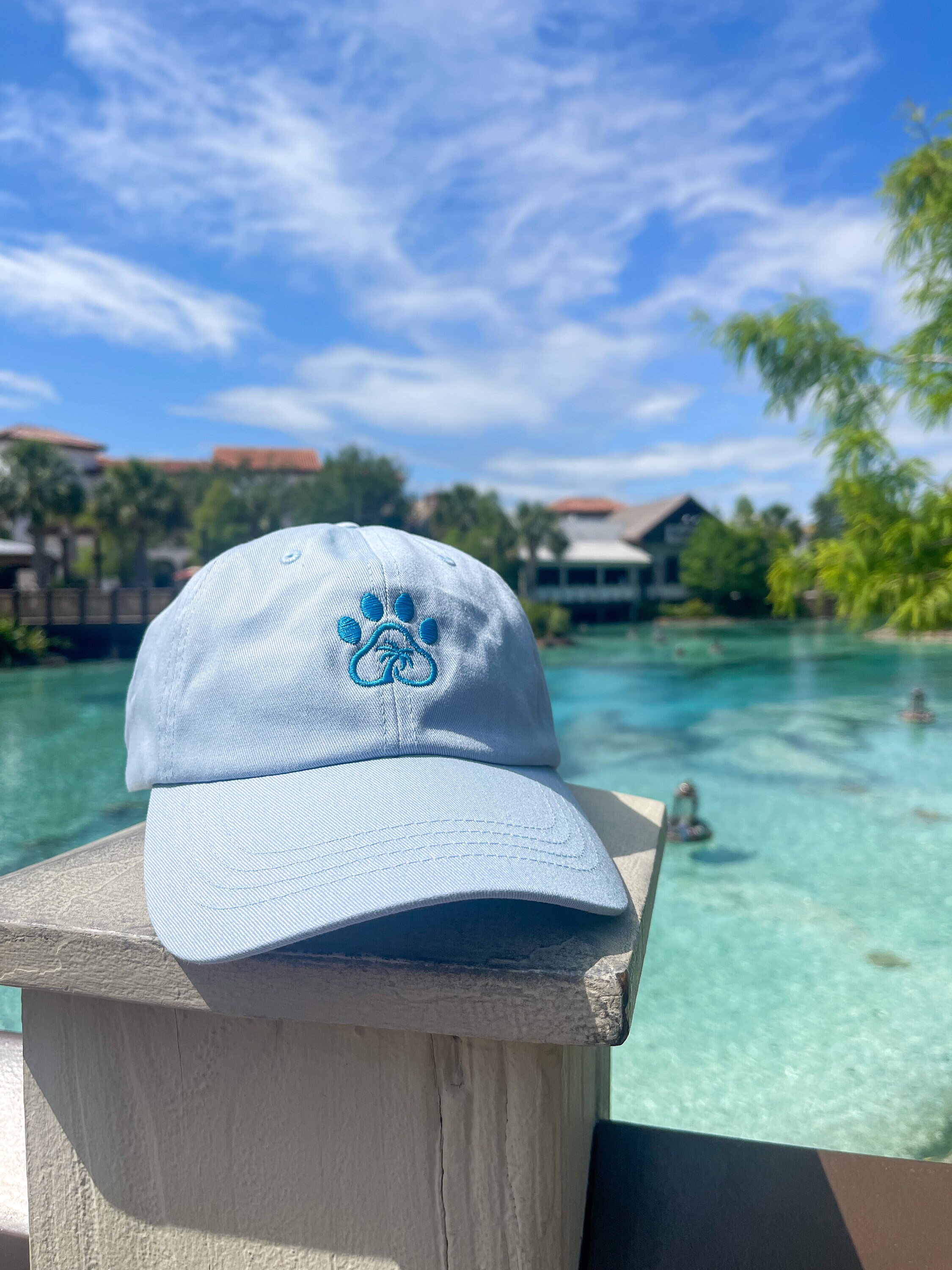 Tropical Palm Dog Paw Baseball Hat | Dog Mom Hat | Dog Dad Hat | Beach Dog Hat