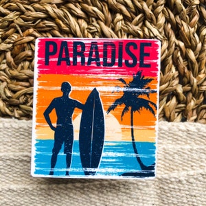 Paradise Colorful Beach Sticker | Laptop Sticker | Bullet Journal Sticker