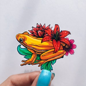 Coqui Puerto Rico Flower Die-Cut Sticker | Latin Sticker