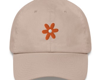 Summer Orange Flower Baseball Dad hat