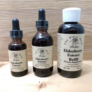 Elderberry Extract Tincture 1 oz The Elder Herb Shoppe All Natural