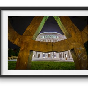 The Volksbühne (People&#39;s Theatre) in Berlin at night. Urban Wall Art, Decor, Germany, Berlin, Travel, European, Poster, theater, art