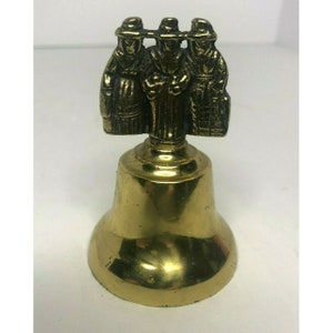 Vintage Solid Brass Bell Victoriaanse vrouwen Hoge Hoed REC 789235 Gemaakt in Engeland