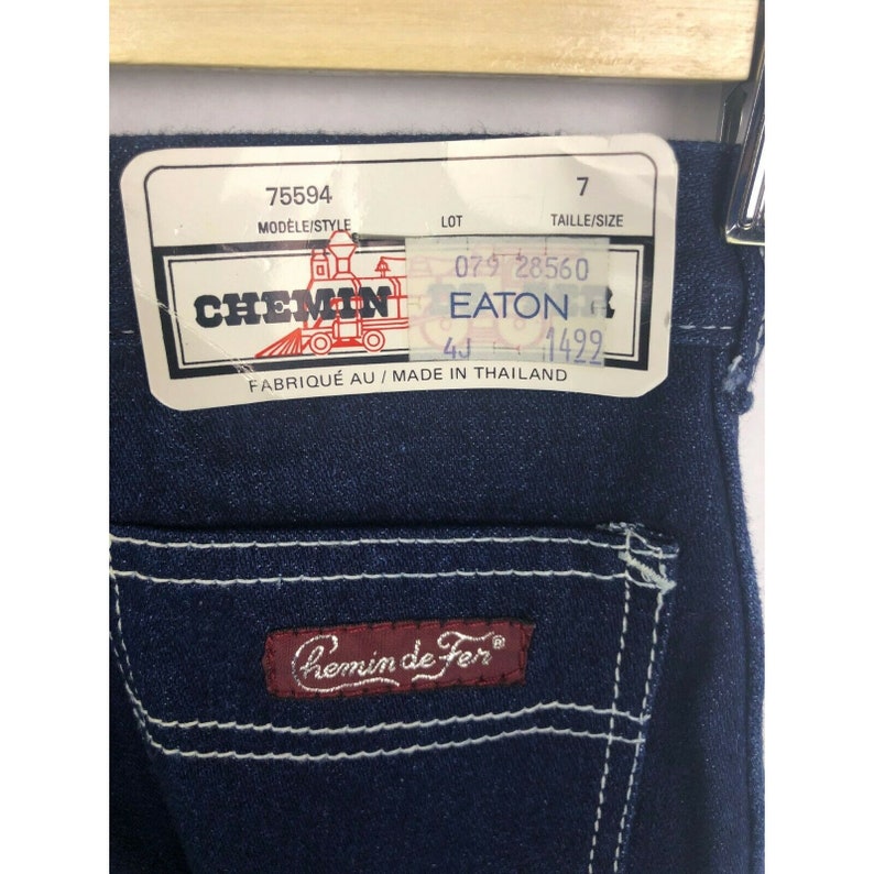 Vtg NWT Chemin De Fer Jeans Youth Size 7 High Waist Blue 75594 image 4