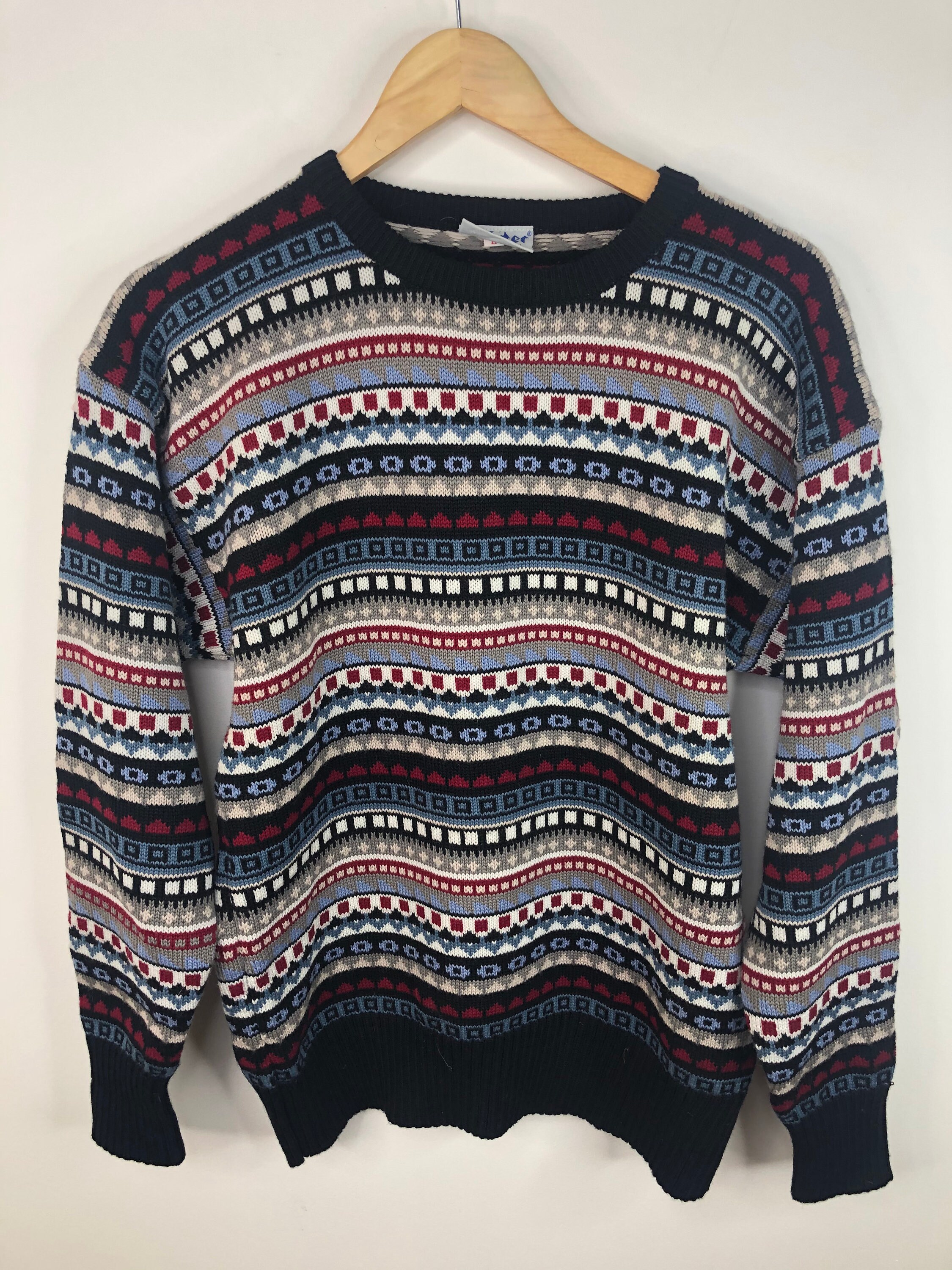 Savvyreseller Vintage Meister Wool Sweater Pullover Mens Large Ski Nordic
