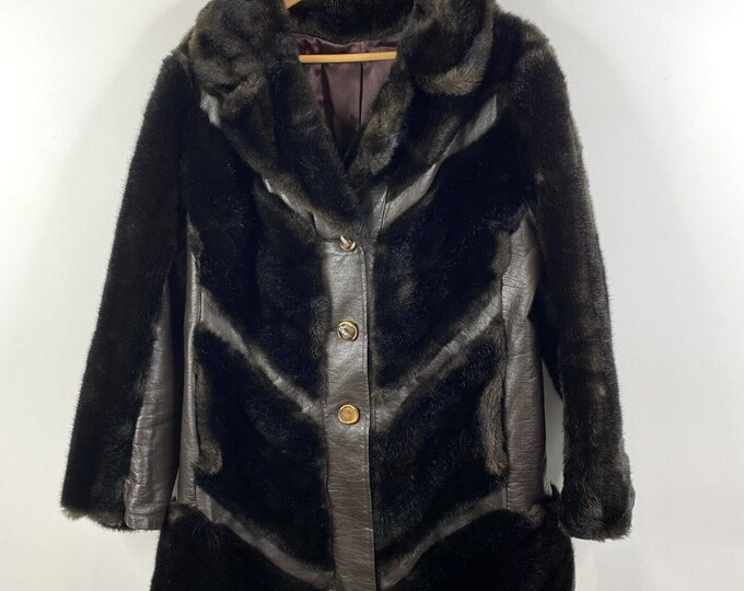 1970s Country Pacer Shearling Fur Coat, Shaggy Lamb Fur Tapestry ...